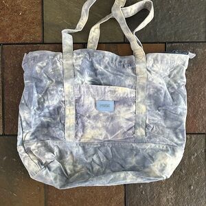 PINK Victoria's Secret Blue and cream tie-dye  Tote Bag